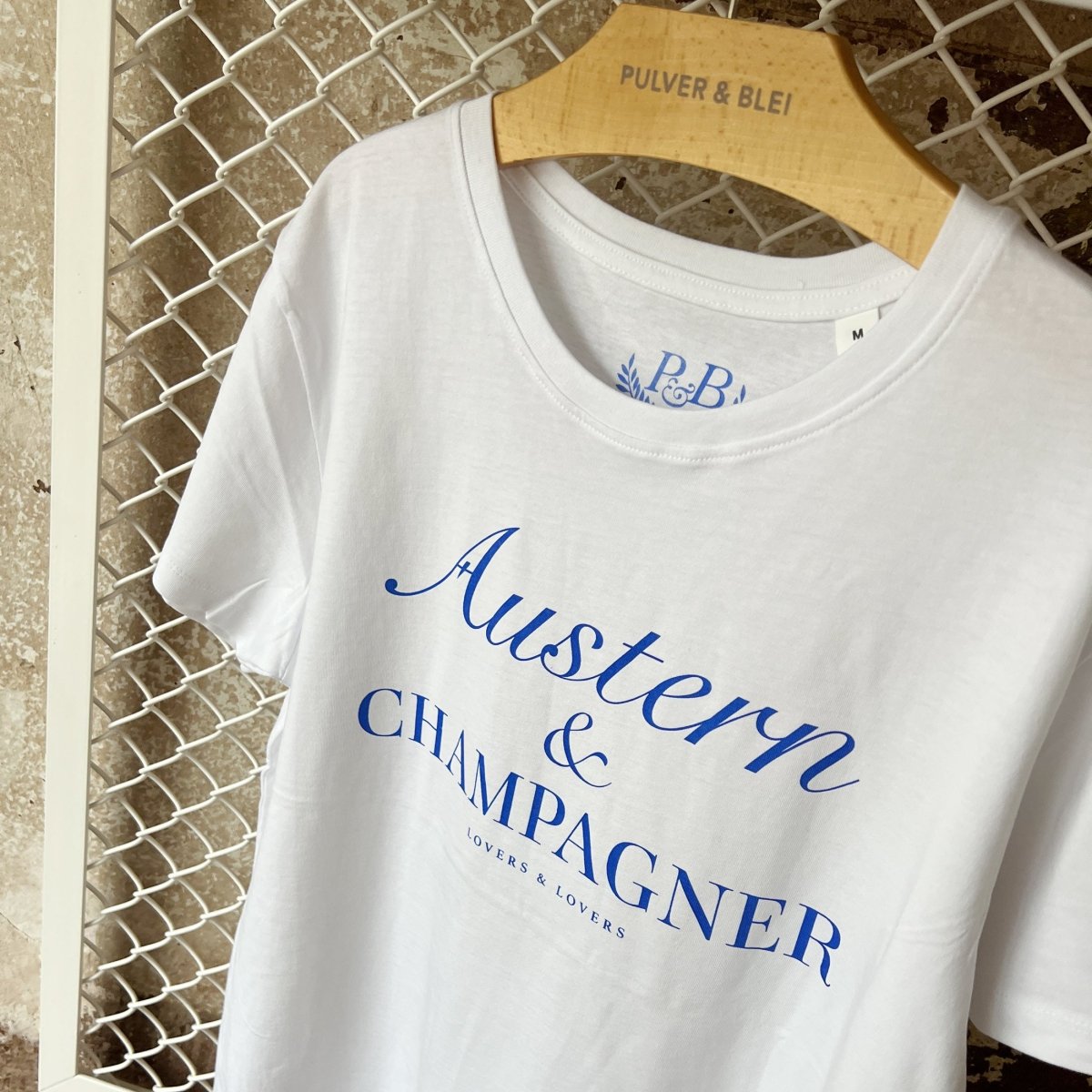 Austern & Champagner - Männer - T-Shirt - Pulver & Blei
