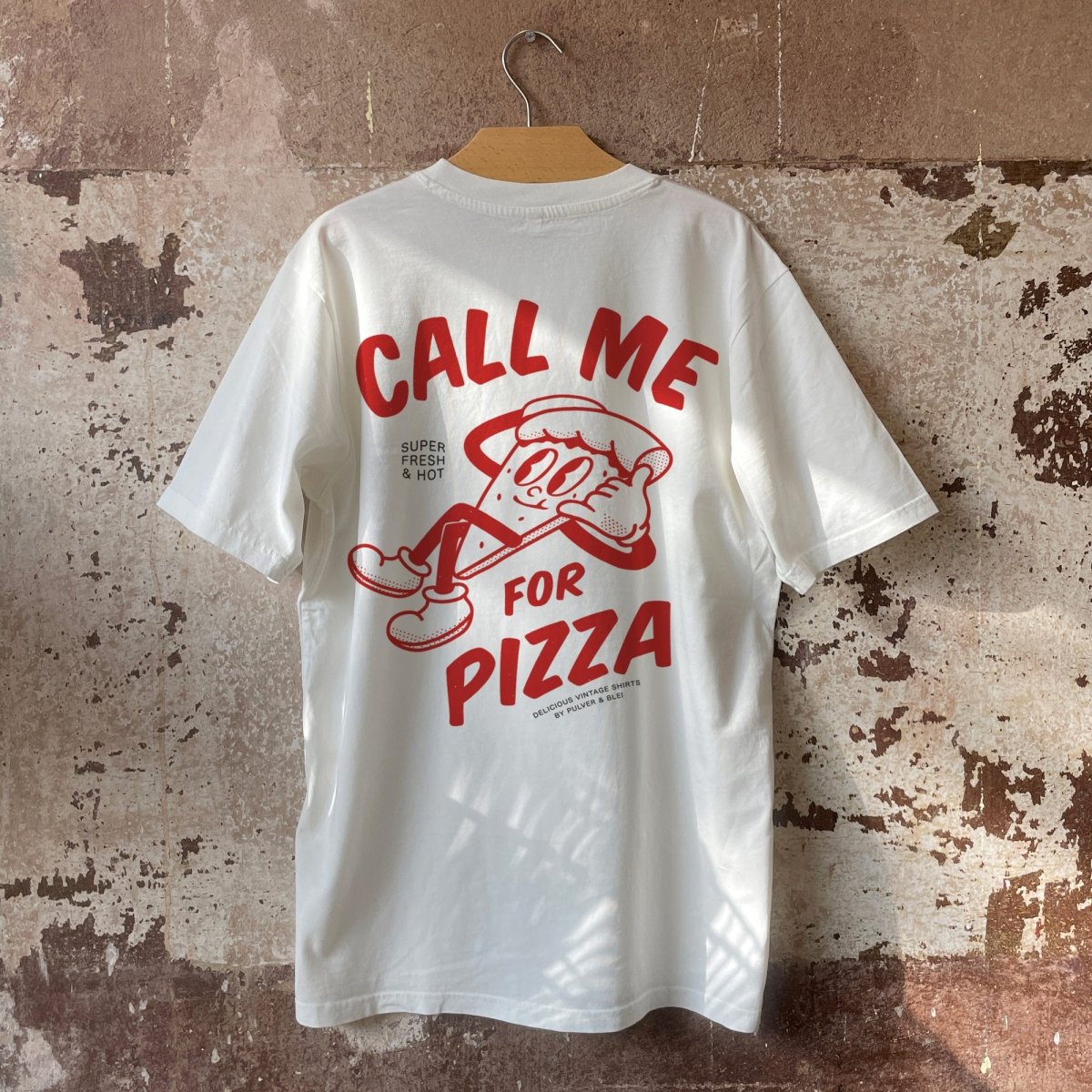 Call me for Pizza - Oversize T-Shirt - Pulver & Blei