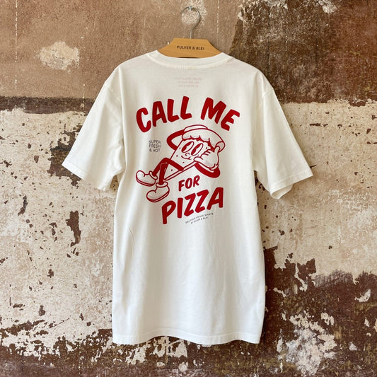 Call me for Pizza - Oversize T-Shirt - Pulver & Blei