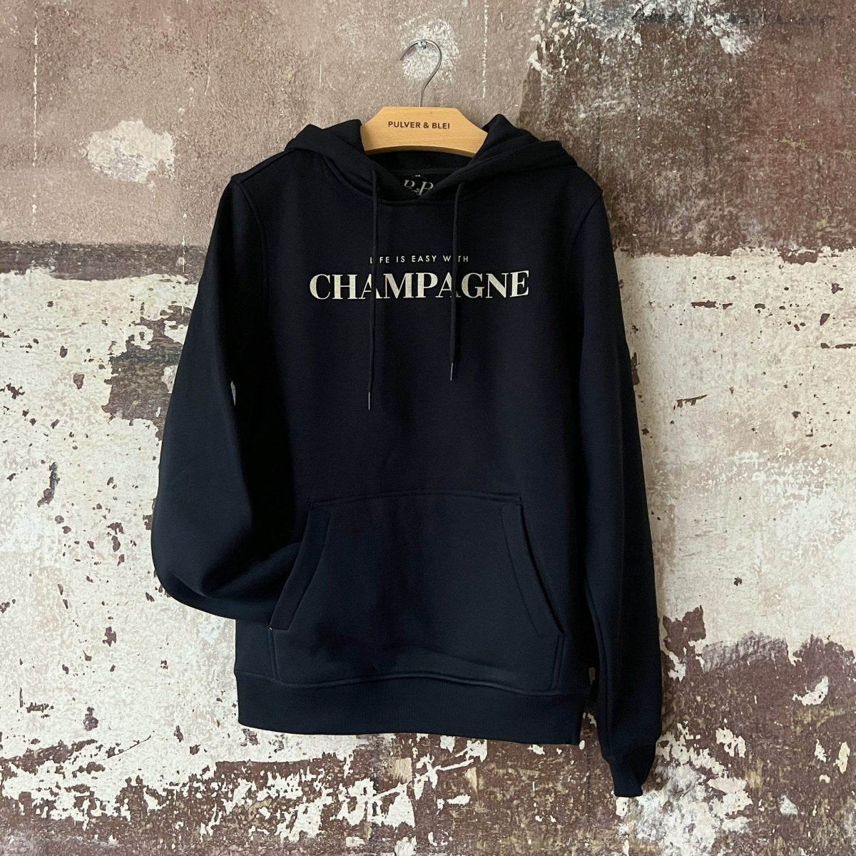 Champagne Gold Edition Hoodie Black - Pulver & Blei