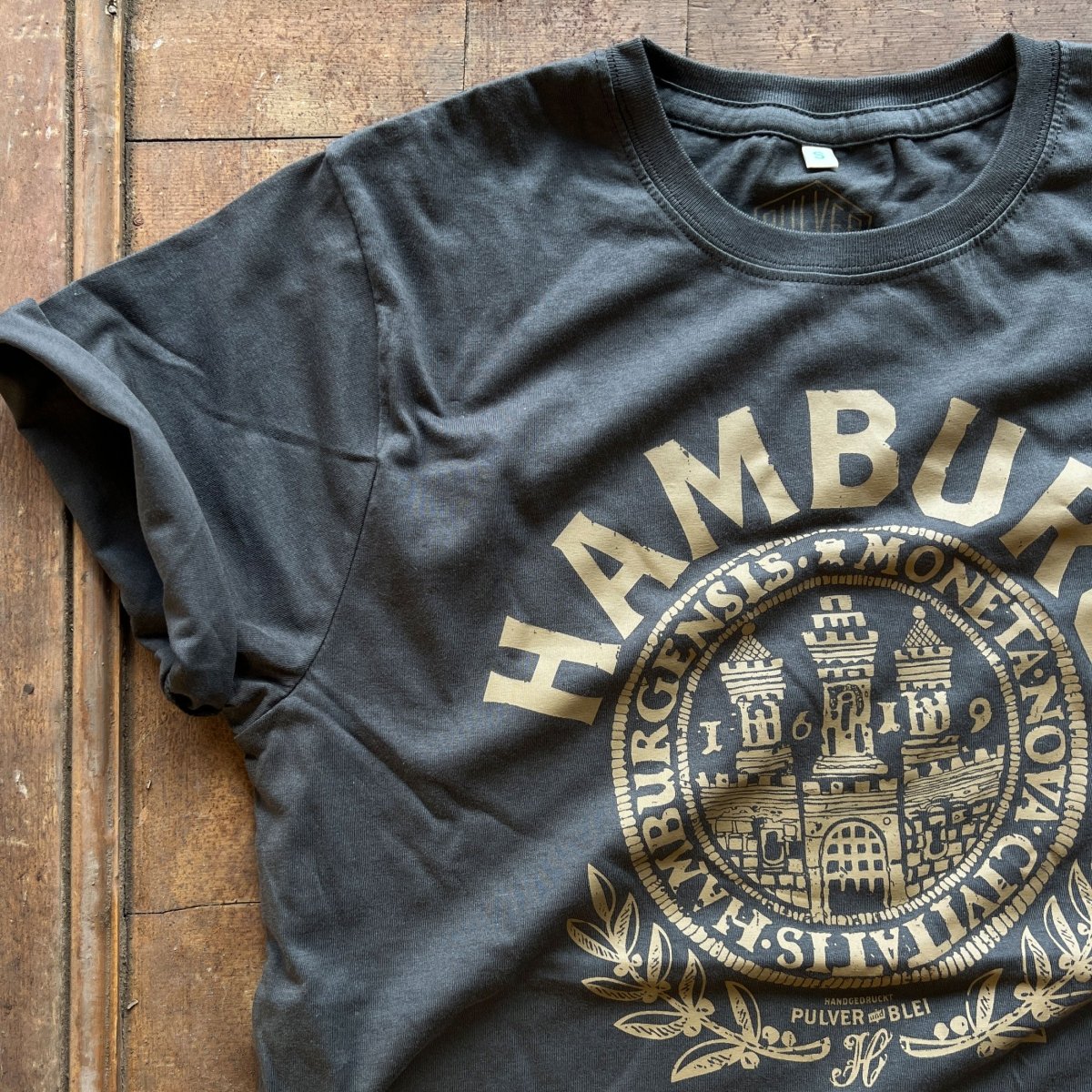 Hamburg Siegel T-Shirt grau - Pulver & Blei