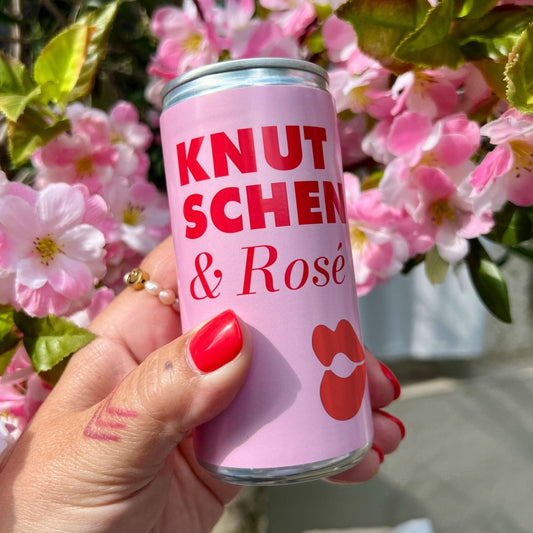Knutschen & Rosè - Prickeln aus der Dose - Pulver & Blei