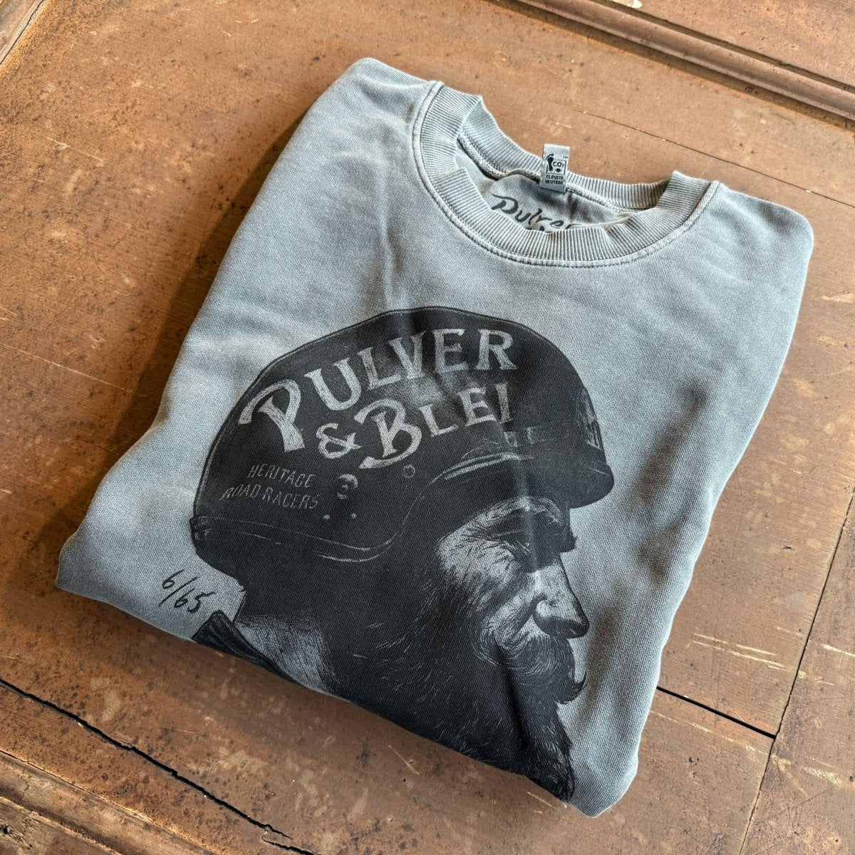 Road Racers - Washed Grey Sweatshirt - Pulver & Blei