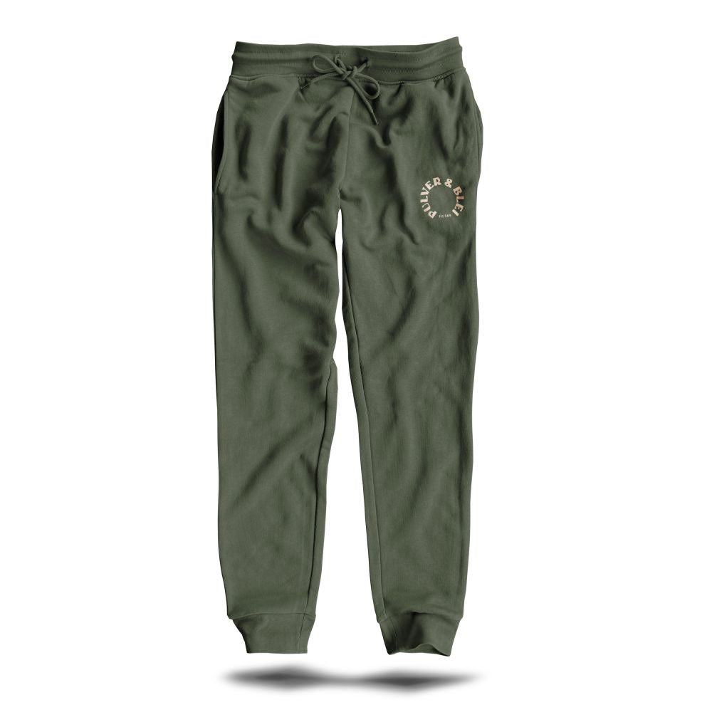 Round & Edged - Long Jogging Pants Olive - Pulver & Blei