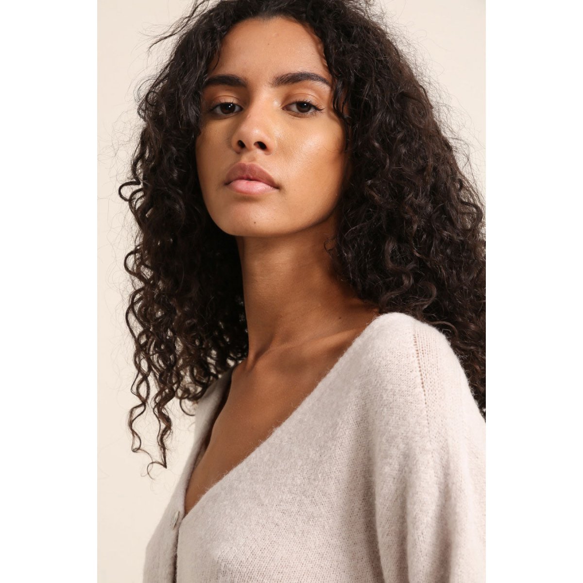 Soft Stone Alpaca Cardigan - Pulver & Blei