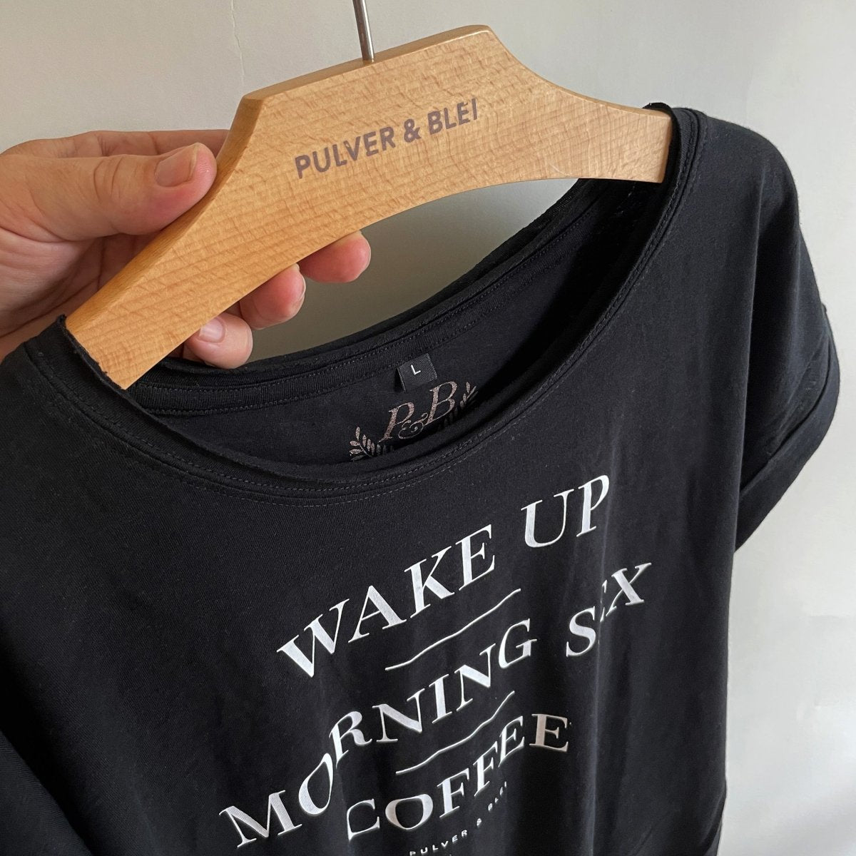 Wake Up - Morning Sex - Black Fashion Tee - Pulver & Blei