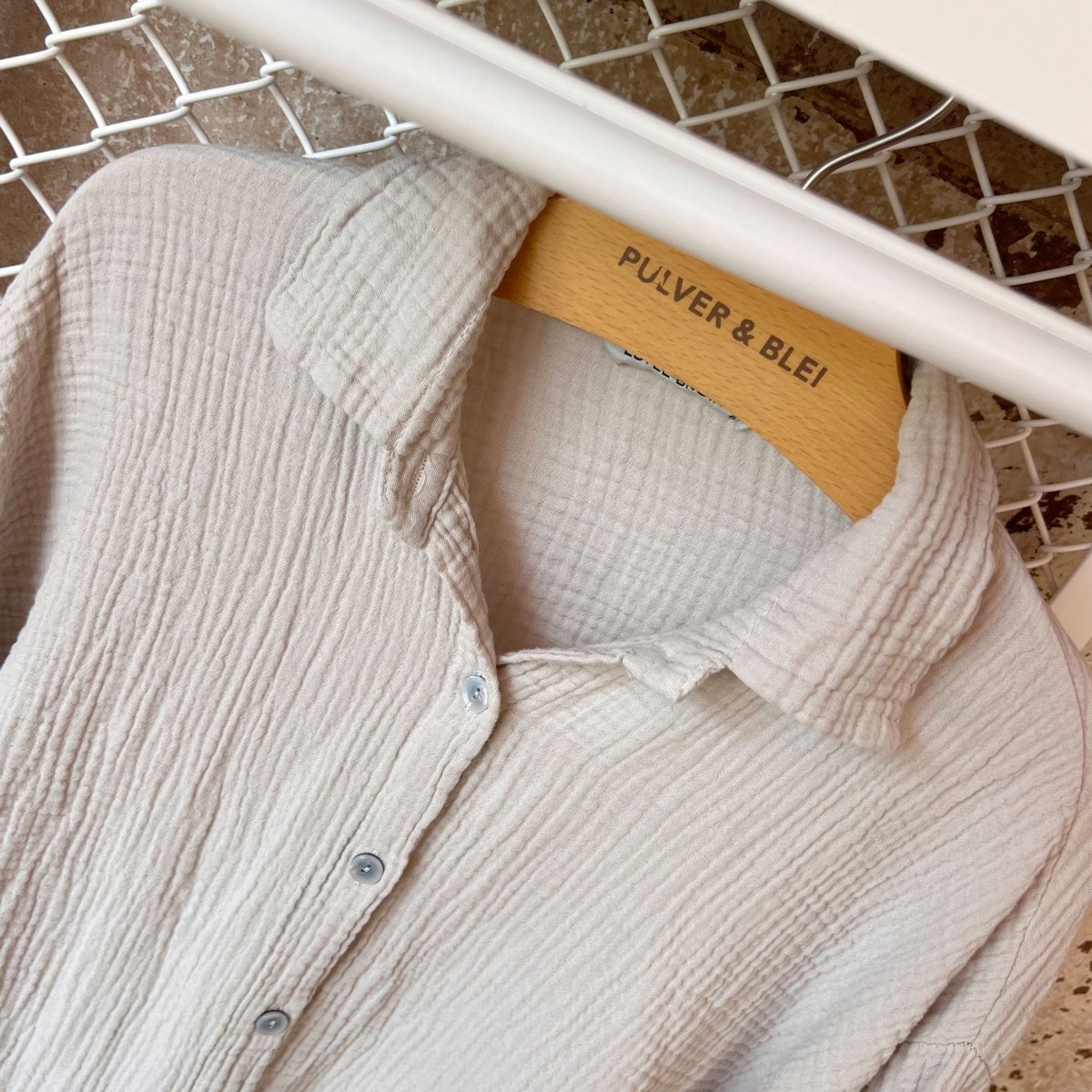 Your everyday calm - Loose Fit Hemd grau - Pulver & Blei