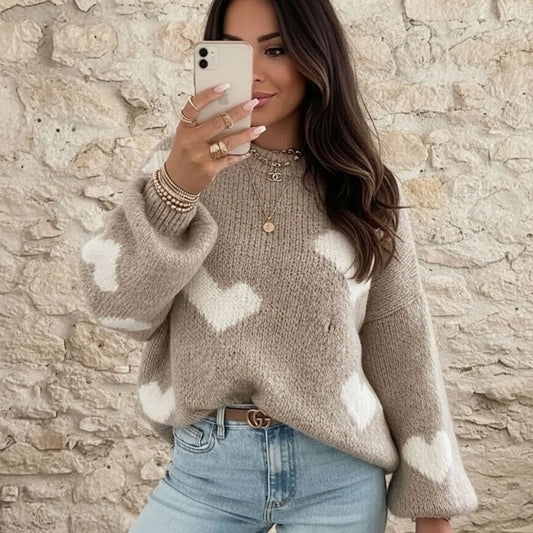 All - Over Heart Knit - Pulver & Blei