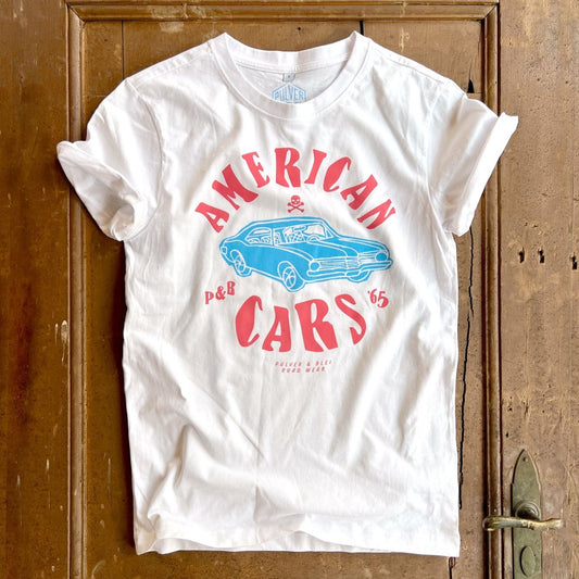 American Cars - T-Shirt weiß - Pulver & Blei