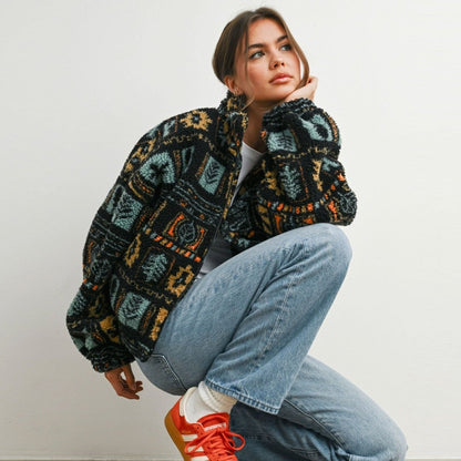 Anza Borego Teddy Jacket - Pulver & Blei