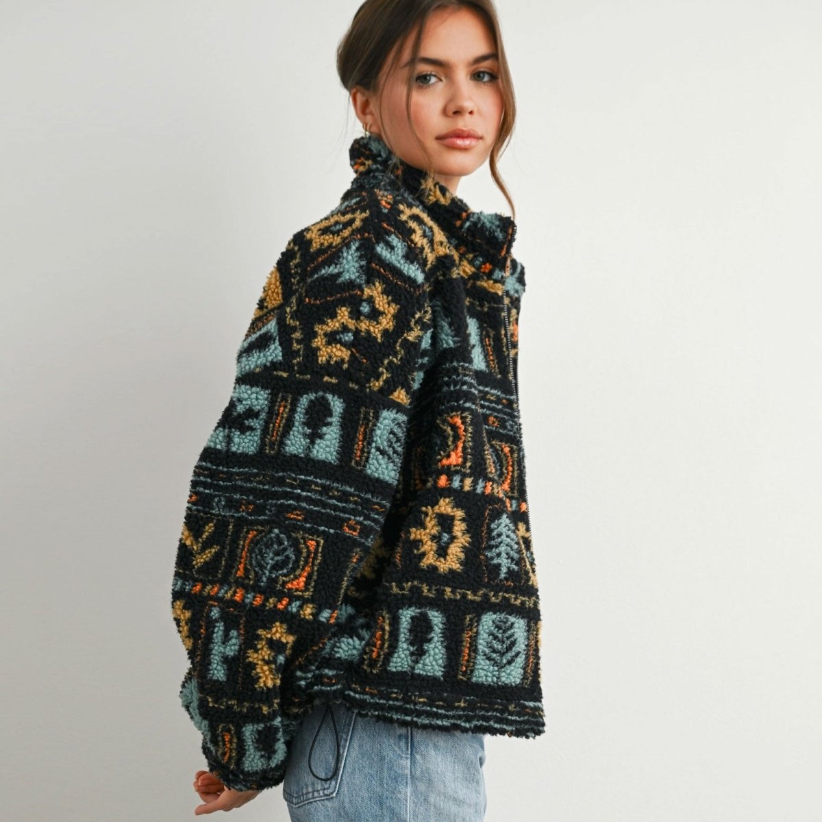 Anza Borego Teddy Jacket - Pulver & Blei