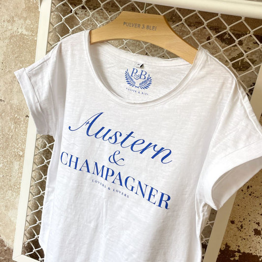 Austern & Champagner - Fashionshirt white - Pulver & Blei