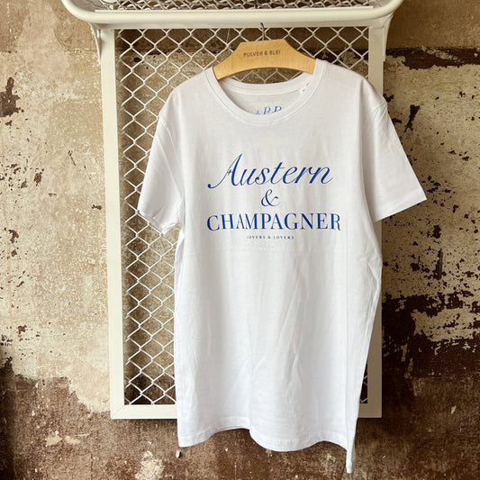 Austern & Champagner - Männer - T-Shirt - Pulver & Blei