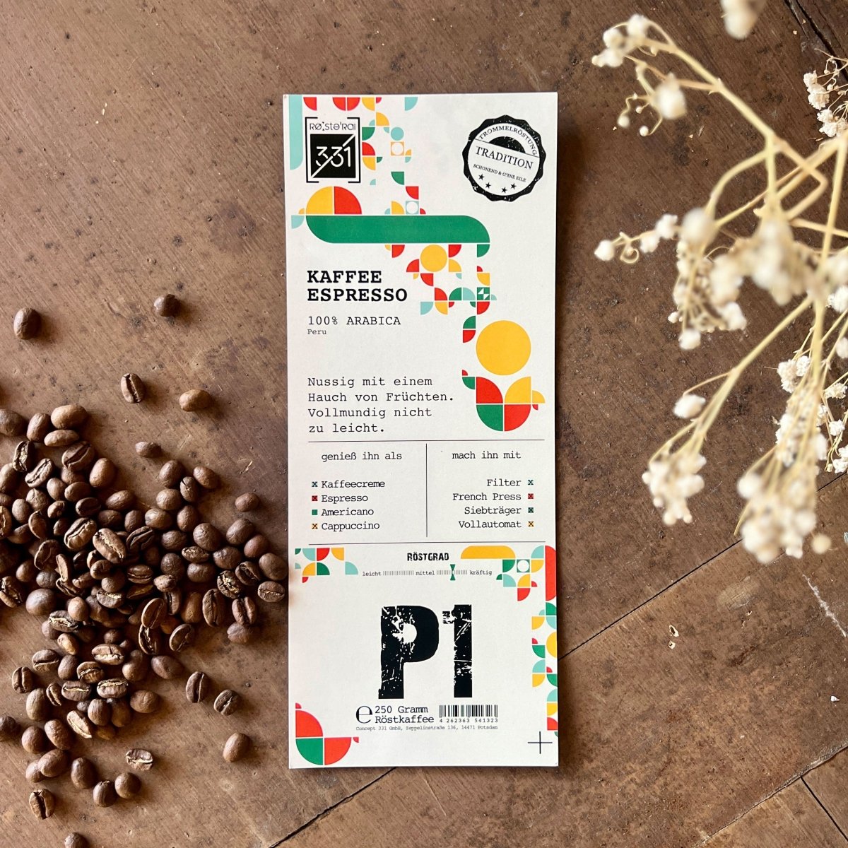 BAG PACKER P1 - Espresso Kaffee - Pulver & Blei
