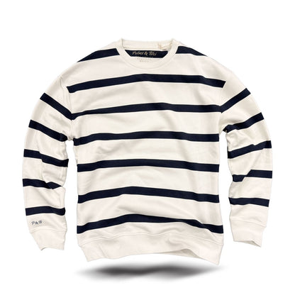 Blue Stripe Essential Sweater - Pulver & Blei