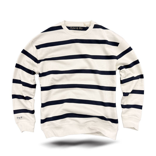 Blue Stripe Essential Sweater - Pulver & Blei