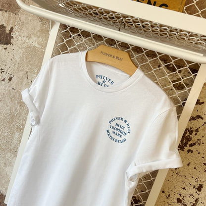 Blue Tropique Mare - T-Shirt weiss - Pulver & Blei