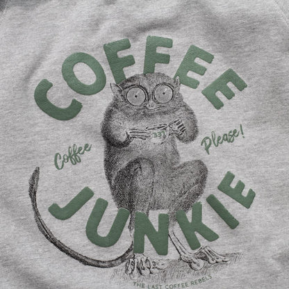 Coffee Junkie Hoodie grey