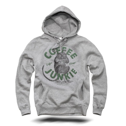 Coffee Junkie Hoodie grey