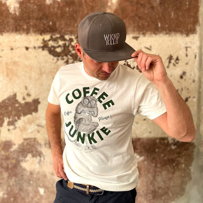 Coffee Junkie Männer T-Shirt Nature - Pulver & Blei
