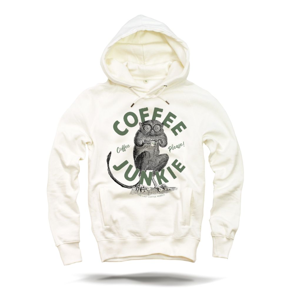 Coffee Junkie Unisex Hoodie creme