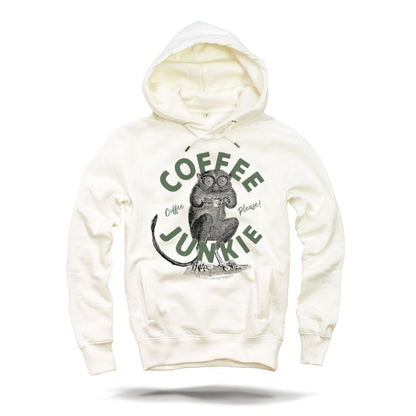 Coffee Junkie Unisex Hoodie creme