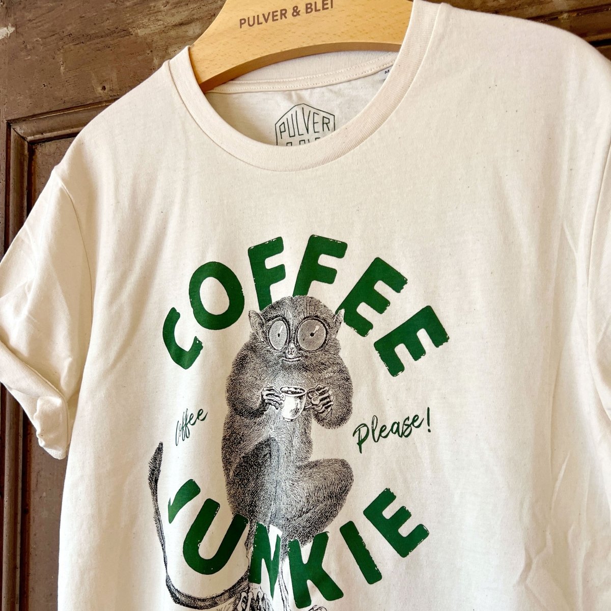 Coffee Junkie T-Shirt Nature RAw - Pulver & Blei