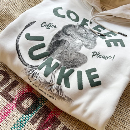 Coffee Junkie Unisex Hoodie creme - Pulver & Blei