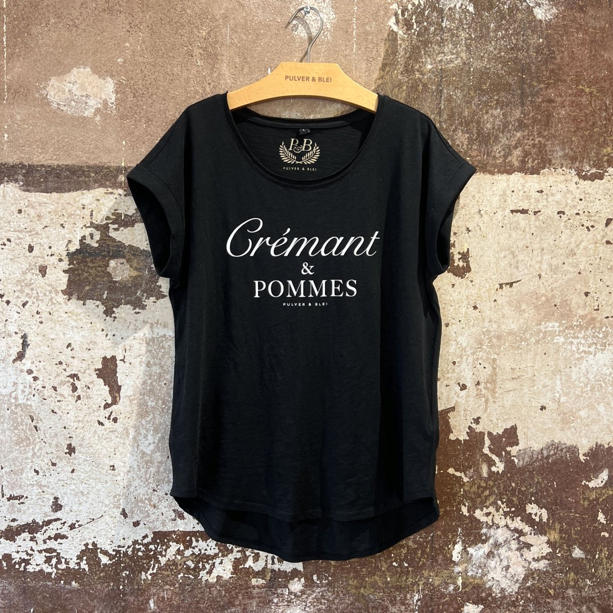Crémant & Pommes - Fashion T-Shirt schwarz - Pulver & Blei