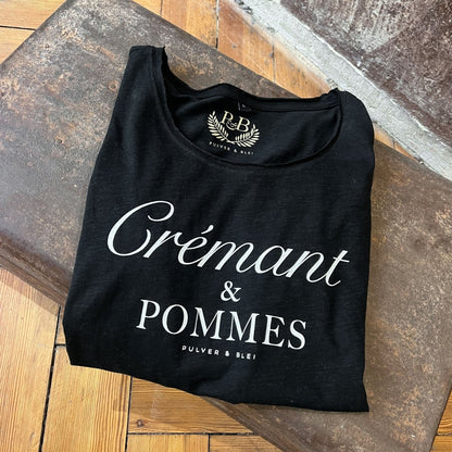 Crémant & Pommes - Fashion T-Shirt schwarz - Pulver & Blei