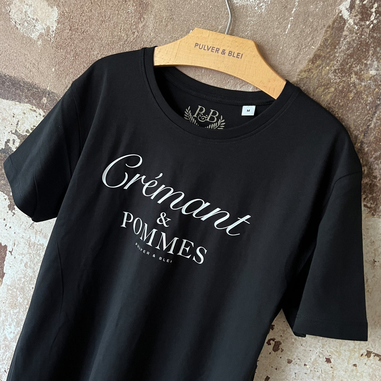 Crémant & Pommes - Herren T-Shirt Schwarz