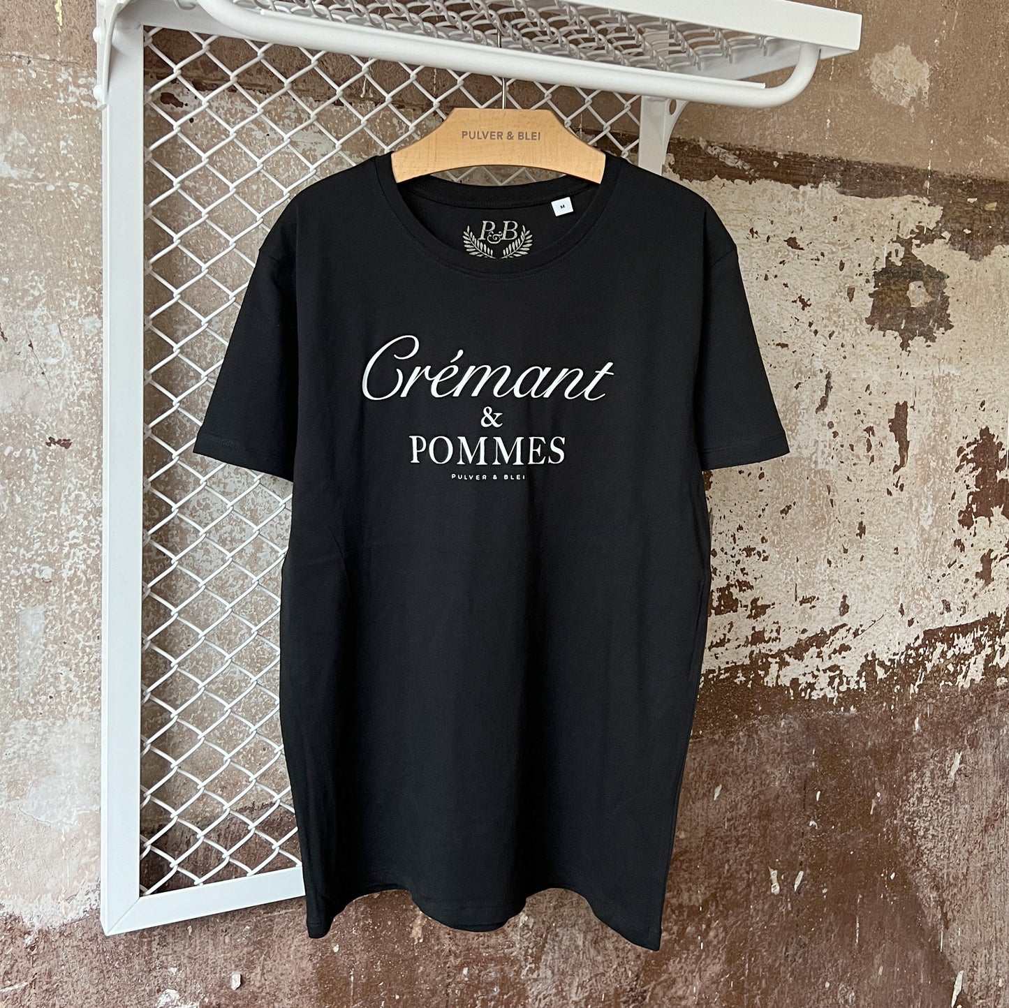 Crémant & Pommes - Herren T-Shirt Schwarz