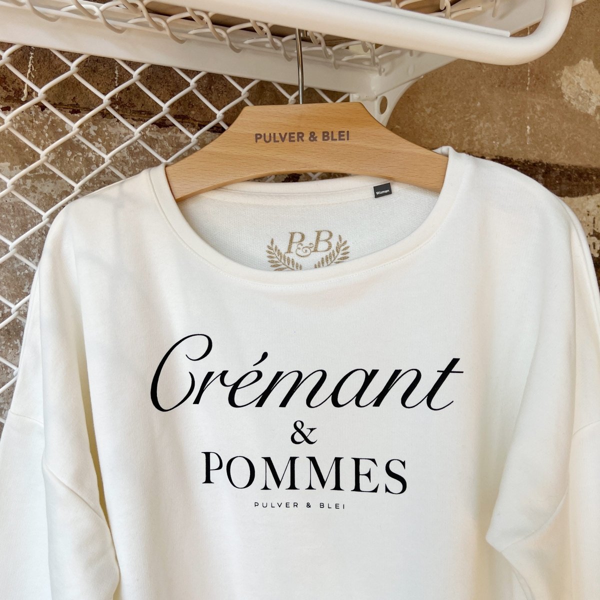 Crémant & Pommes - Sweatshirt natur - Pulver & Blei