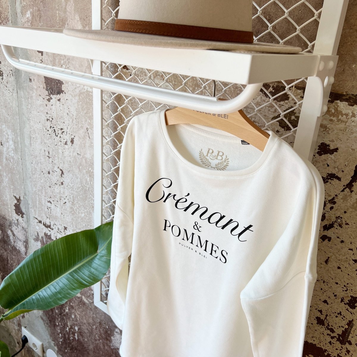 Crémant & Pommes - Sweatshirt natur - Pulver & Blei