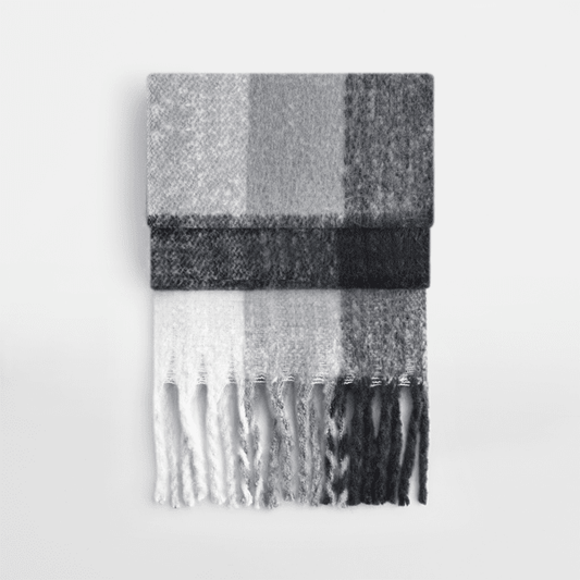 Fluffy Schwarz Schal XL - Pulver & Blei