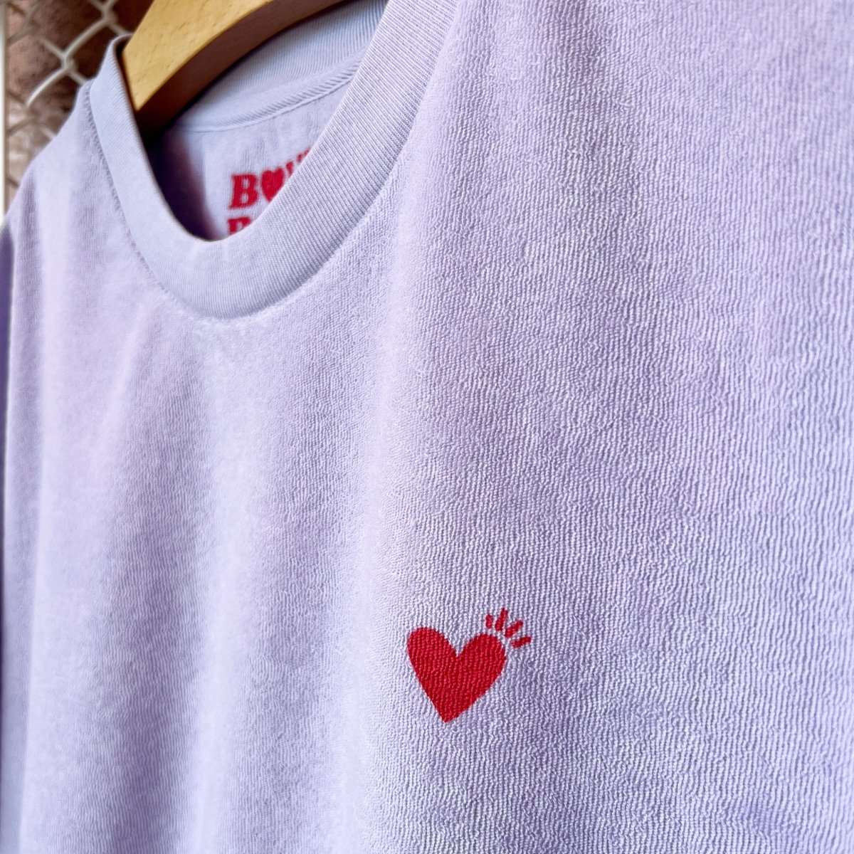 Frottee Love - Woman Boxy - Shirt Lavendel - Pulver & Blei
