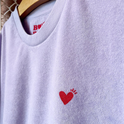 Frottee Love - Woman Boxy - Shirt Lavendel - Pulver & Blei