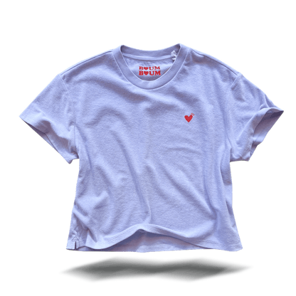 Frottee Love - Woman Boxy - Shirt Lavendel - Pulver & Blei