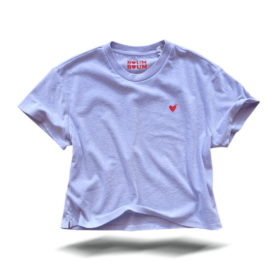 Frottee Love - Woman Boxy - Shirt Lavendel - Pulver & Blei