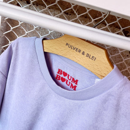 Frottee Love - Woman Boxy - Shirt Lavendel - Pulver & Blei