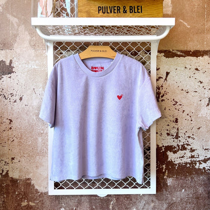 Frottee Love - Woman Boxy - Shirt Lavendel - Pulver & Blei