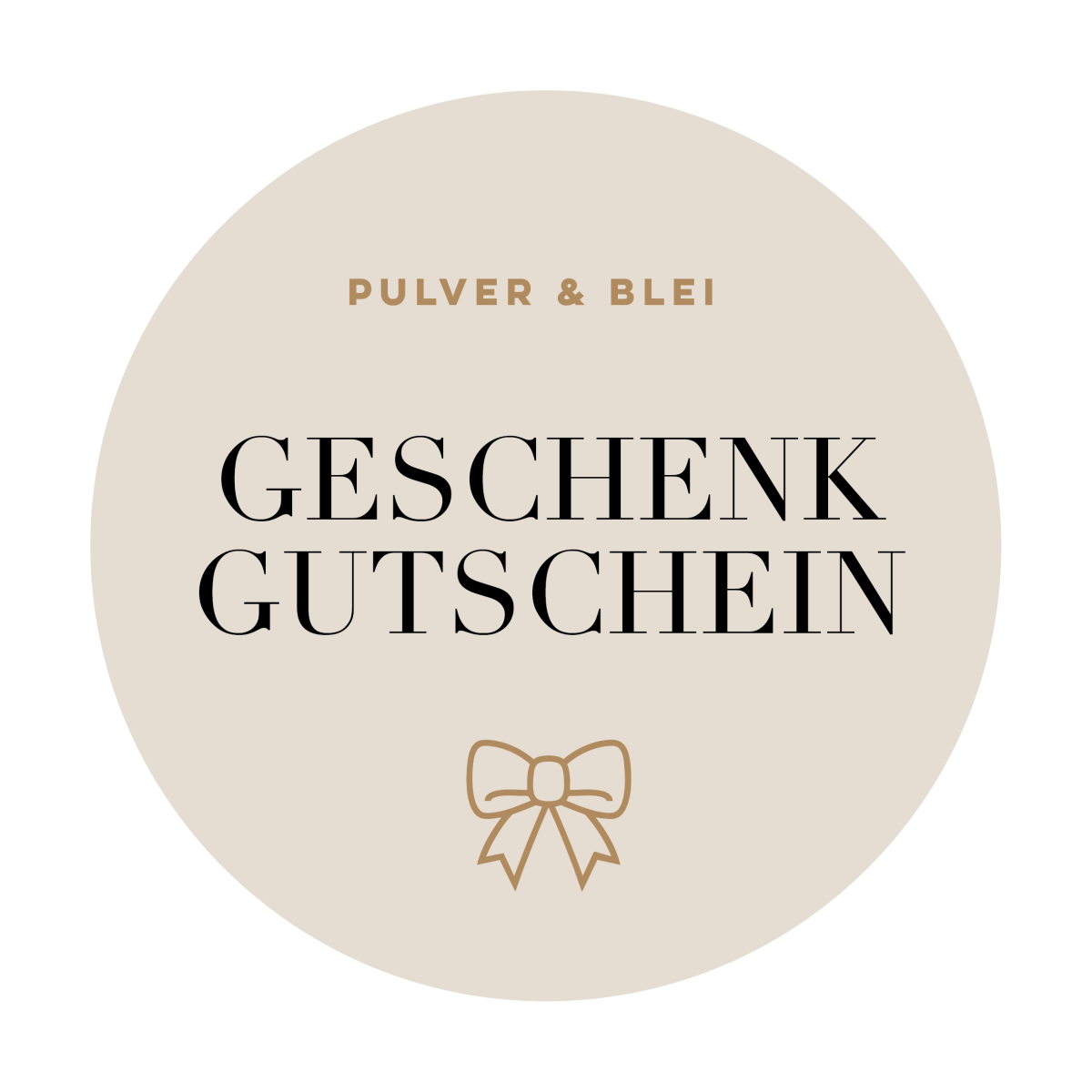 Geschenkkarte / Shopping - Gutschein - Pulver & Blei
