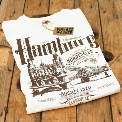 Hamburg Elbbrücke 1920 T-Shirt - Pulver & Blei