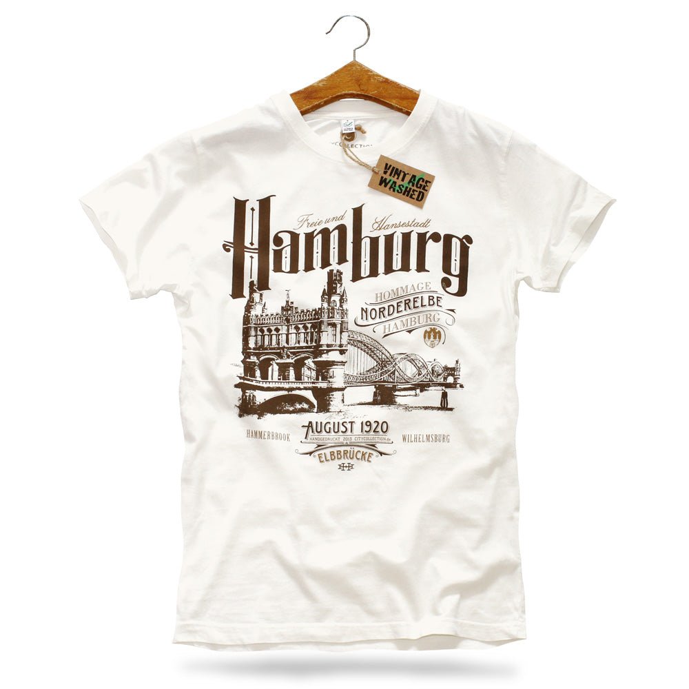 Hamburg Elbbrücke 1920 T-Shirt - Pulver & Blei