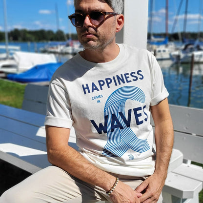Happiness comes in Waves - Relax Cut Offwhite - Pulver & Blei
