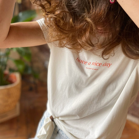 Have a nice Day - Roll Up T-Shirt natur - Pulver & Blei