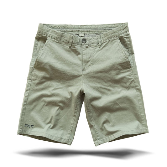 Heritage Chino Short - Almond Light Green - Pulver & Blei