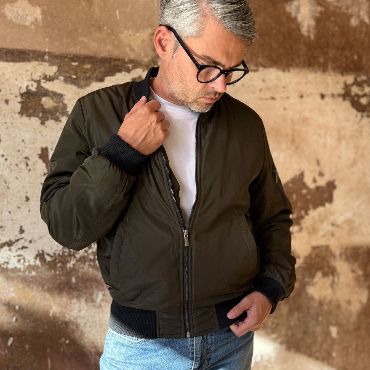 Heritage Drift - Bomber Jacket Oliv - Pulver & Blei