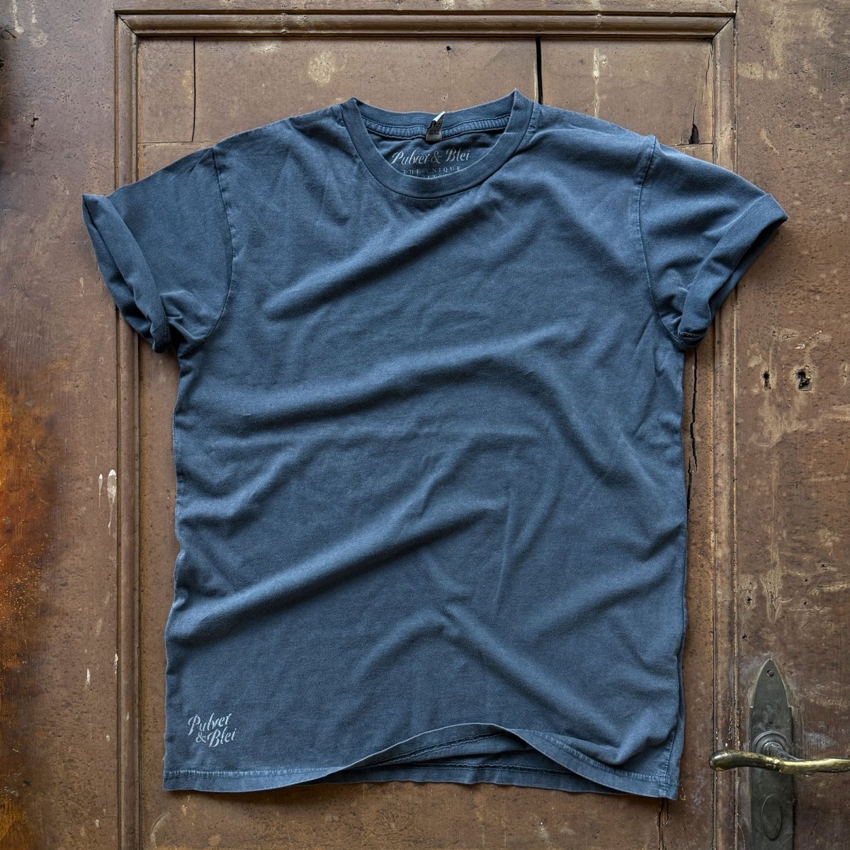 Heritage Signature T-Shirt - washed denim - Pulver & Blei
