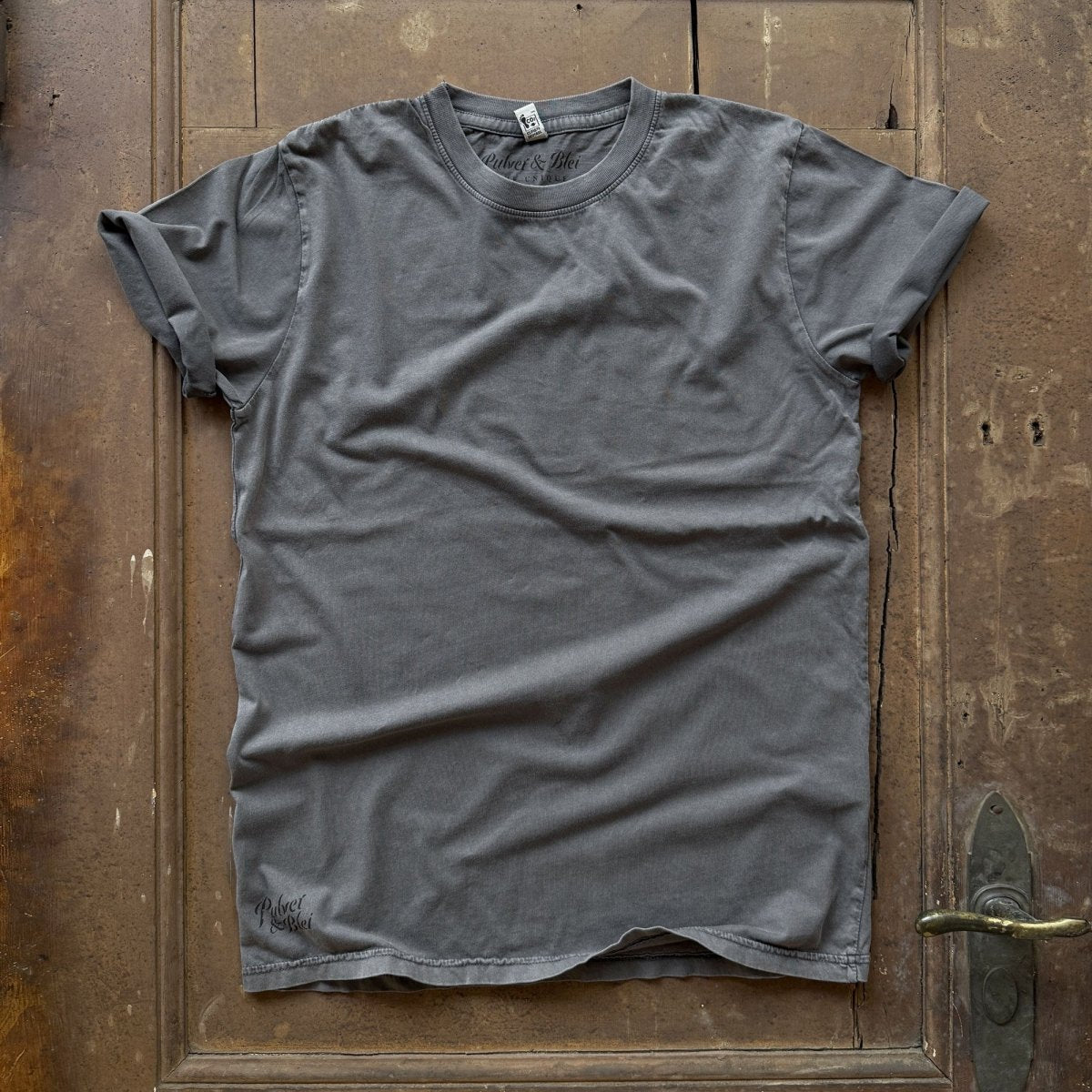 Heritage Signature T-Shirt - washed grey - Pulver & Blei